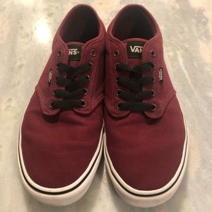 Men’s Vans Burgundy Atwood Low Tops